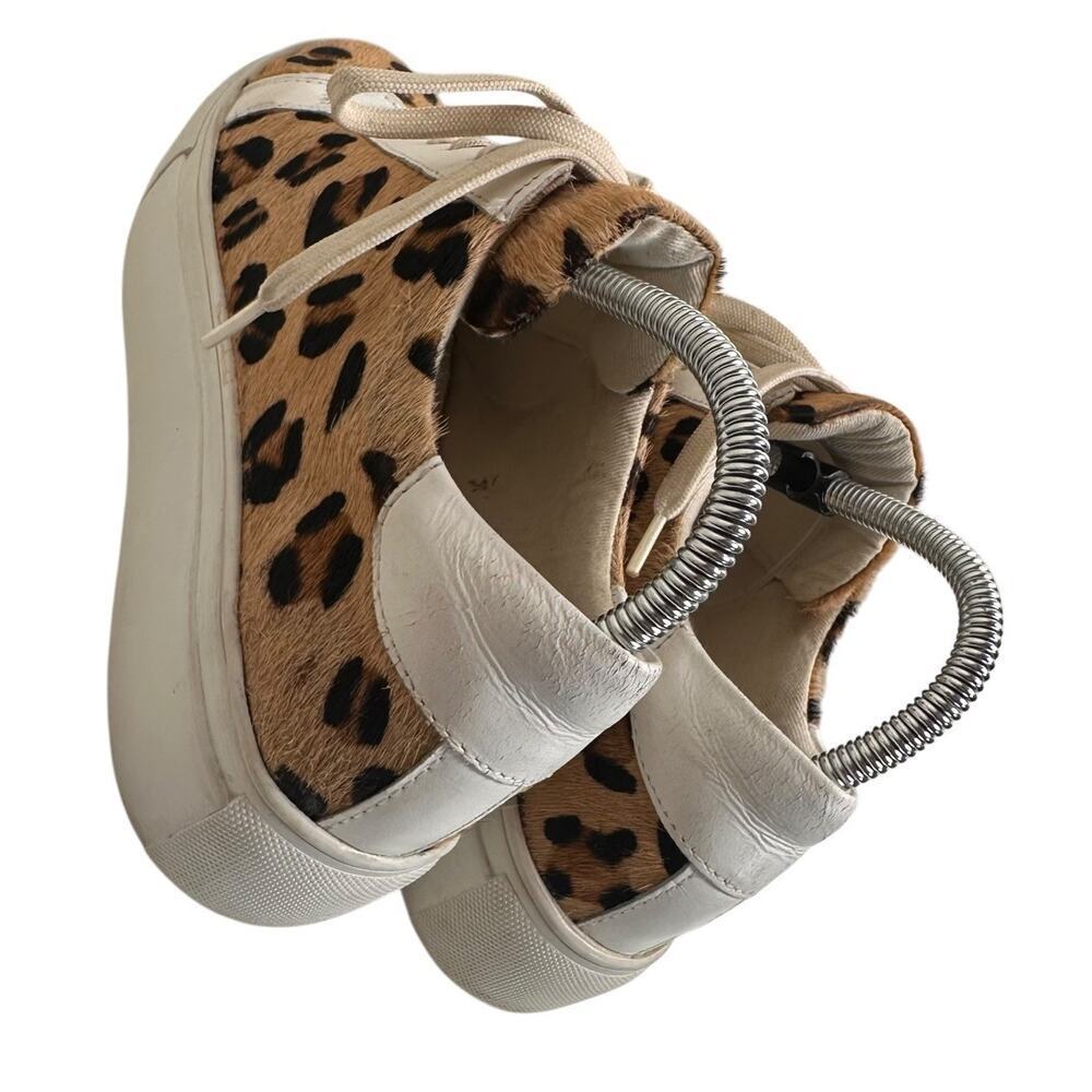 Myra Bag Sz‎ 7.5 38 Leopard Hairon Leather Platform Sneakers - Picture 8 of 15